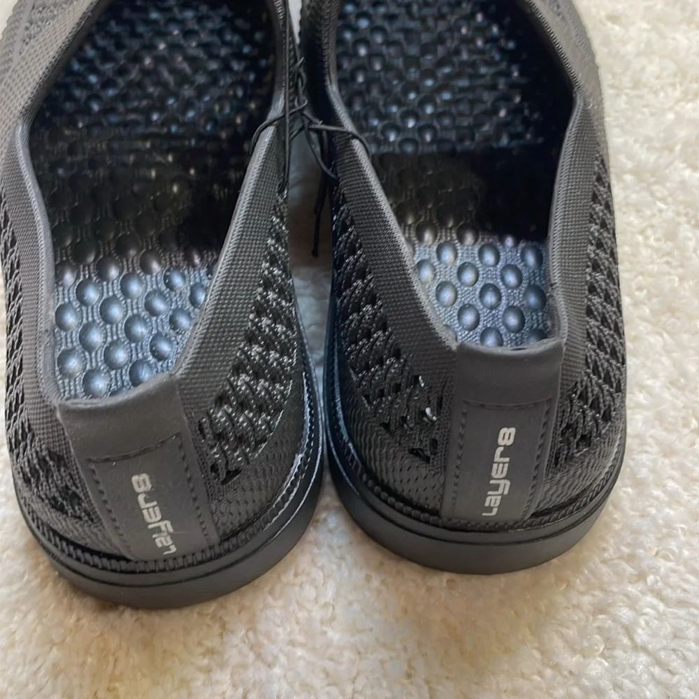 Layer 8 Mens Slip-on Lightweight Waterproof Flexible Walking Sneaker Shoe Sz 11